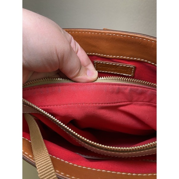 Dooney & Bourke Saffiano Leather Ashby Blush Gray Brown Strap Shoulder Bag Hook - Picture 16 of 16